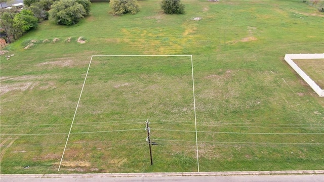 aerial view with a rural view