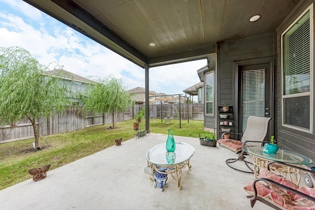 view of patio / terrace with a fenced backyard