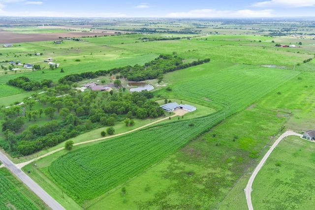 bird's eye view with a rural view