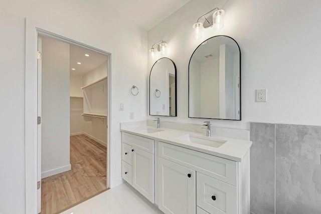 bathroom with vanity