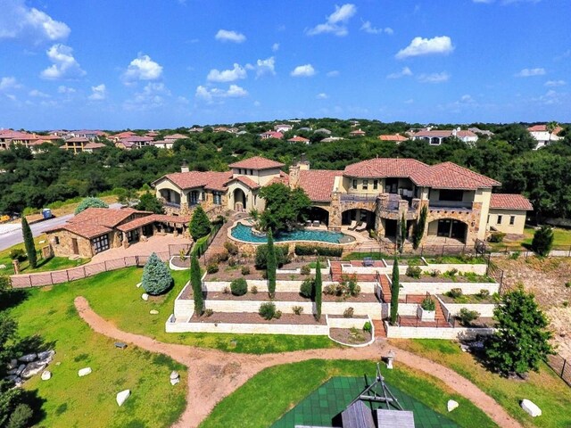 birds eye view of property