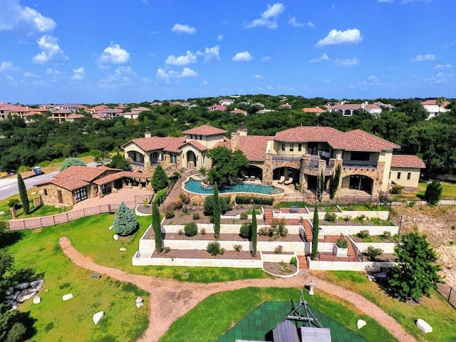 bird's eye view featuring a residential view