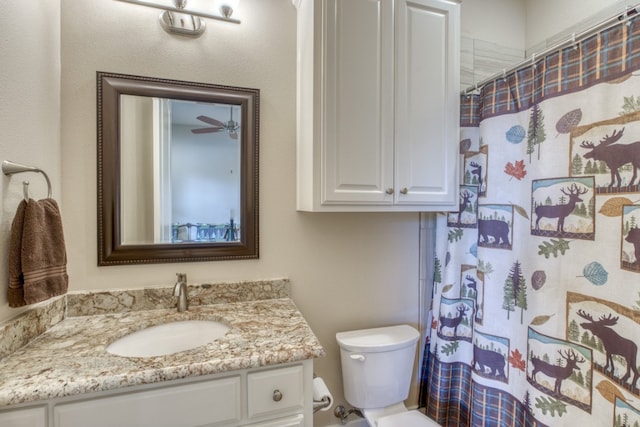 bathroom featuring toilet and vanity