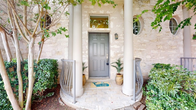 view of doorway to property