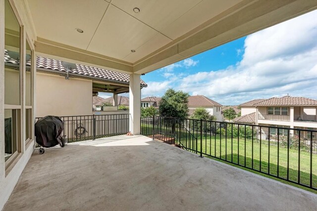 view of patio / terrace with a balcony