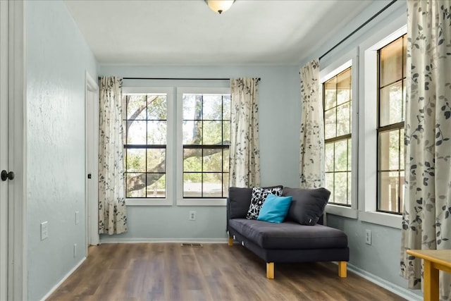2108 River Hills Rd, Austin, TX 78733 - living area featuring plenty of natural light, wood finished floors, and baseboards