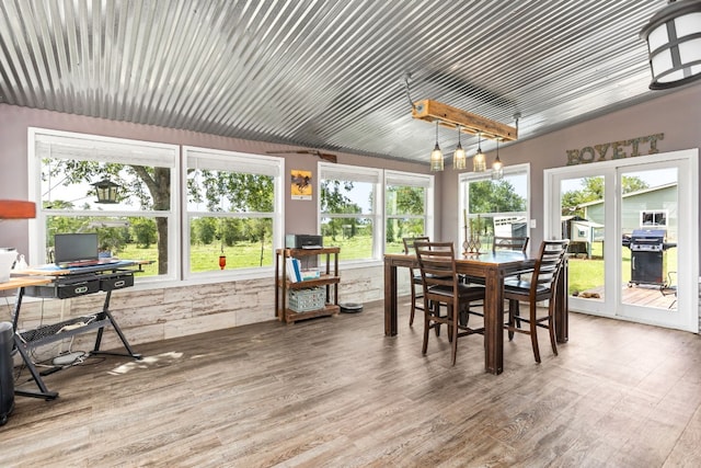 view of sunroom