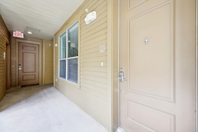 view of doorway to property