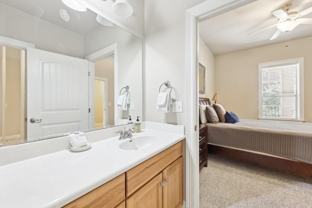 1000 The Cape Rd Unit 24, Horseshoe Bay, TX 78657 - ensuite bathroom featuring vanity and ceiling fan