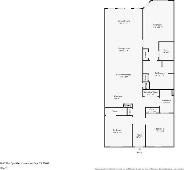 1000 The Cape Rd Unit 24, Horseshoe Bay, TX 78657 - view of room layout