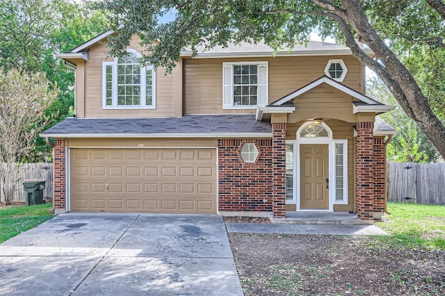 front facade featuring a garage