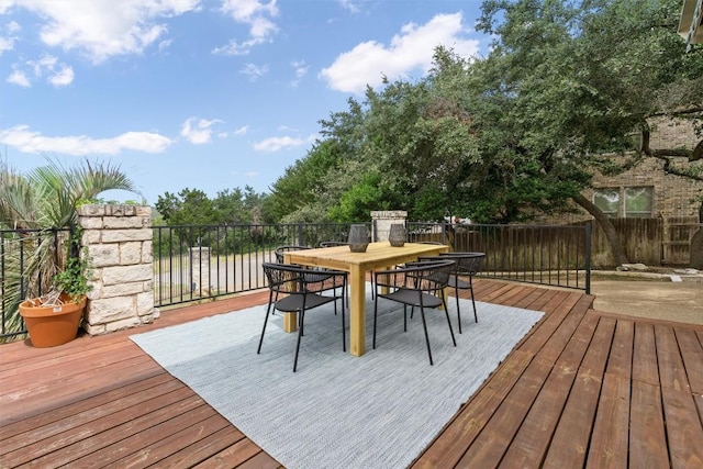 view of wooden terrace