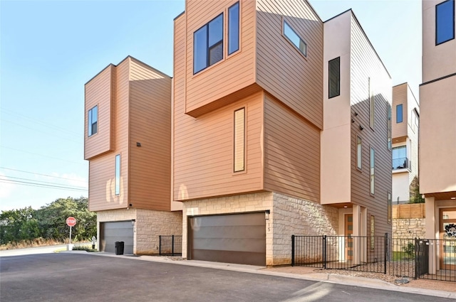 view of property featuring a garage