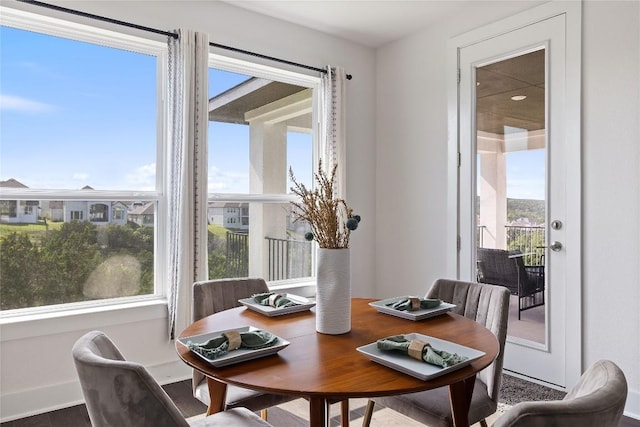 view of dining space