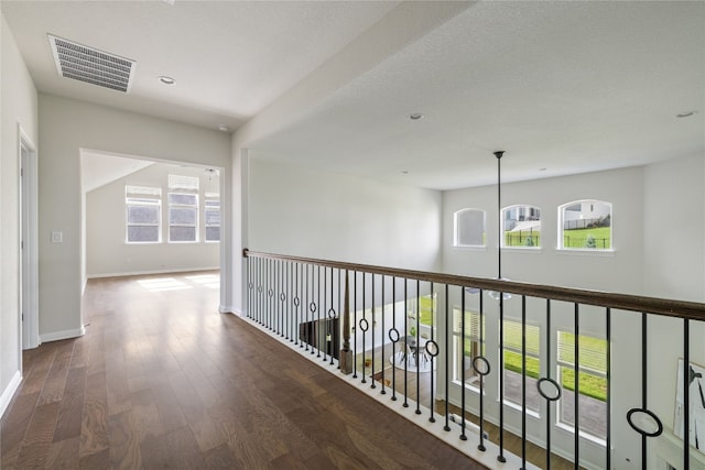 hall featuring dark hardwood / wood-style flooring