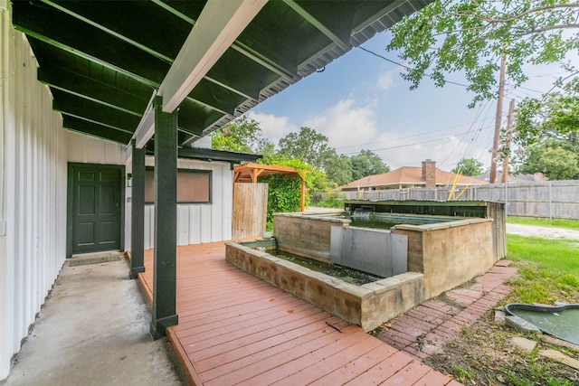 view of wooden terrace