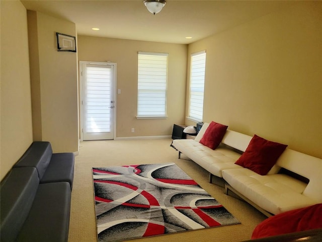 view of carpeted living room