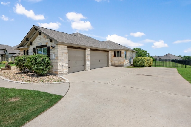 view of home's exterior featuring a garage