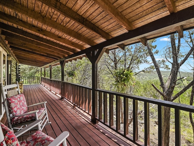 view of wooden terrace