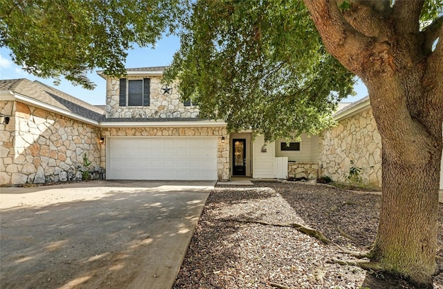 view of front of home featuring a garage