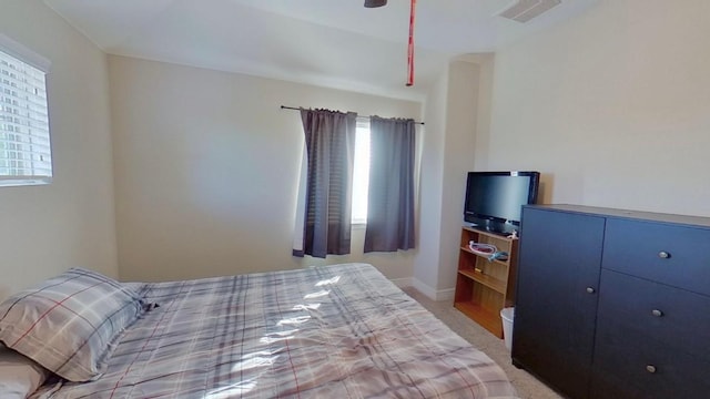 bedroom with visible vents