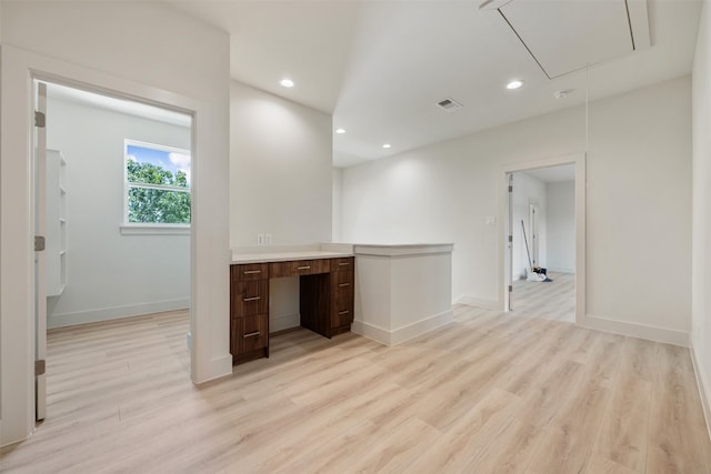 interior space featuring light wood-type flooring