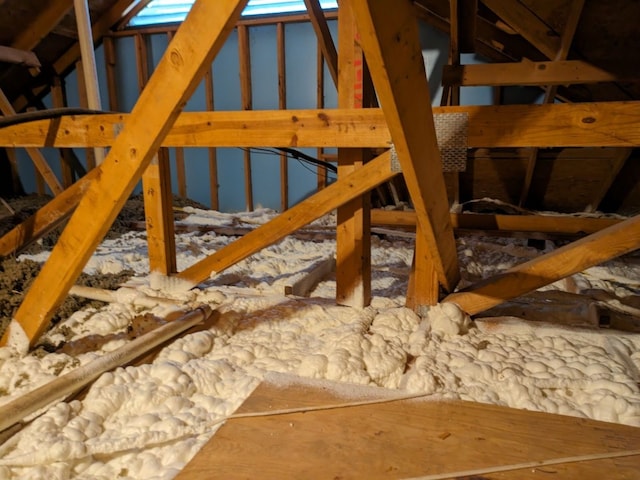 view of attic