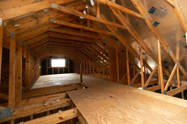 view of attic