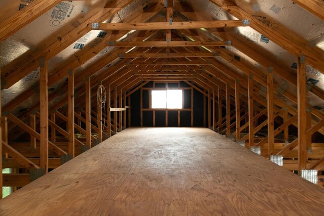 view of attic