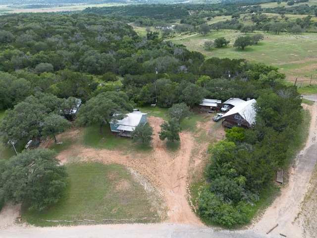 aerial view featuring a rural view