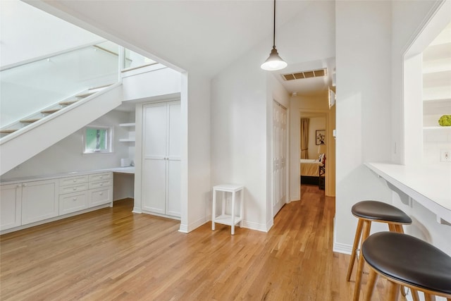 interior space featuring light hardwood / wood-style floors