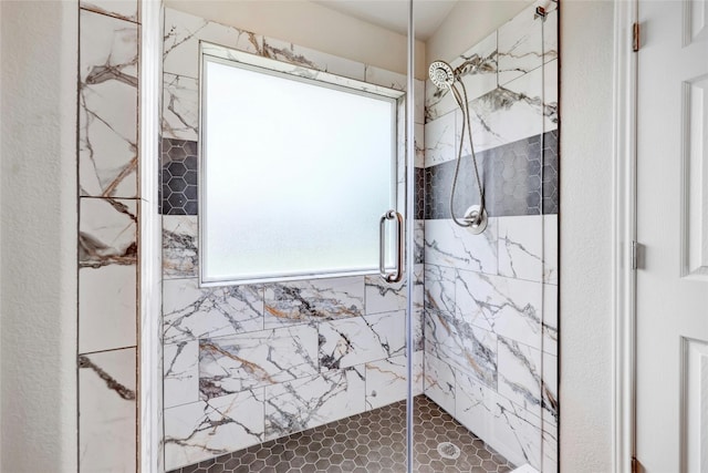 bathroom featuring walk in shower