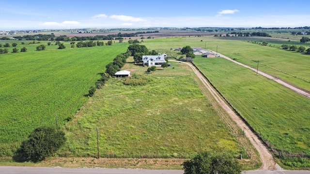 bird's eye view featuring a rural view