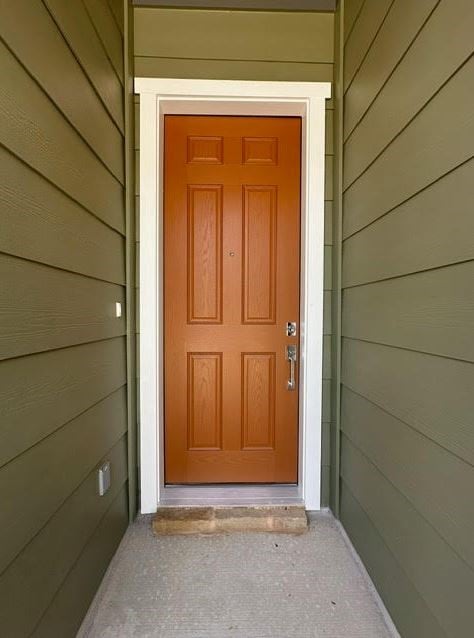 view of doorway to property