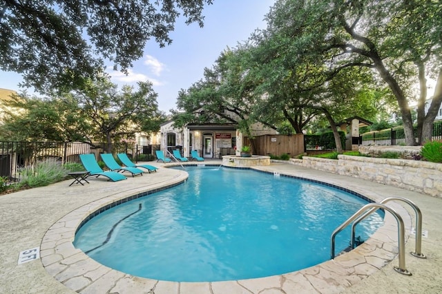 view of pool with a patio area