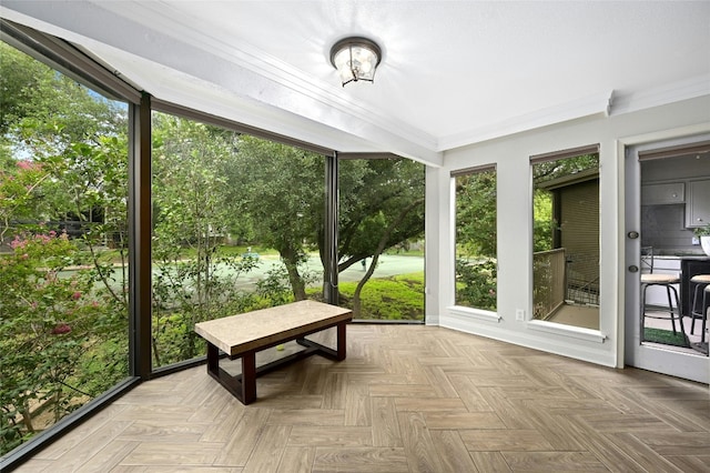 sunroom with a healthy amount of sunlight