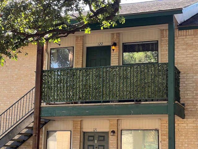 exterior space with a balcony