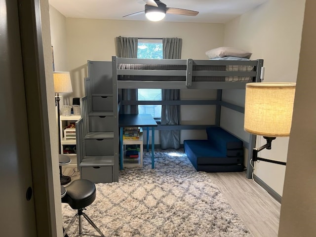 bedroom featuring light hardwood / wood-style floors