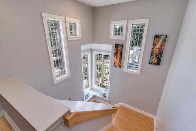 foyer featuring hardwood / wood-style floors