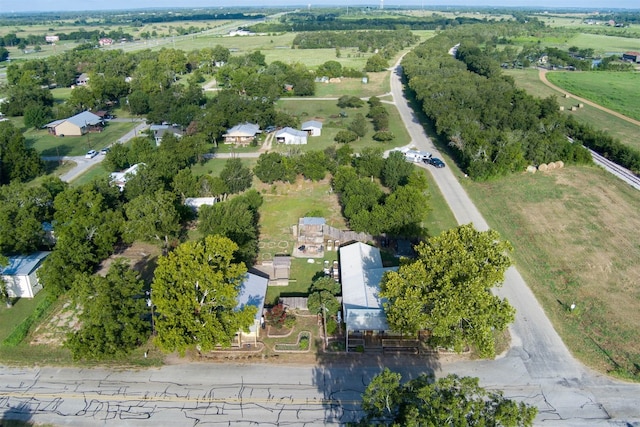 drone / aerial view with a rural view