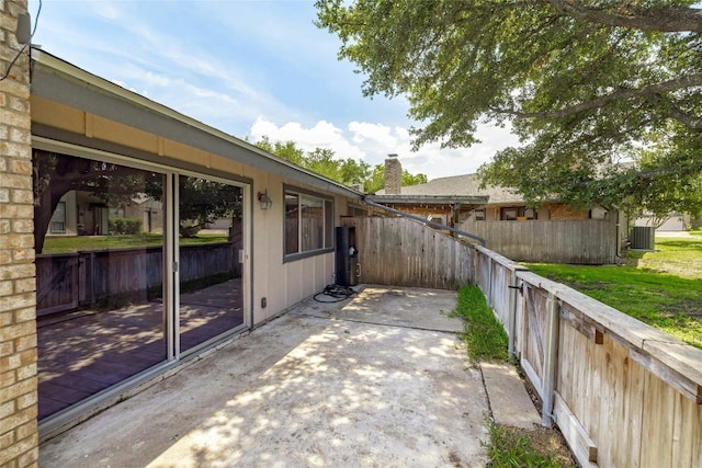 view of patio / terrace with central AC