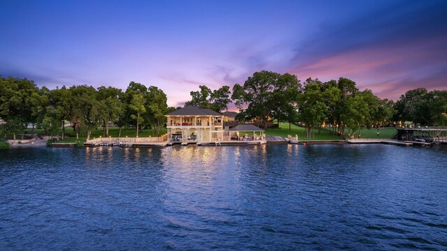 911 Legends Pkwy, Kingsland, TX 78639 - water view featuring a boat dock