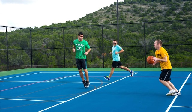 view of sport court with basketball court