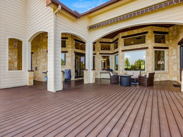 view of wooden terrace