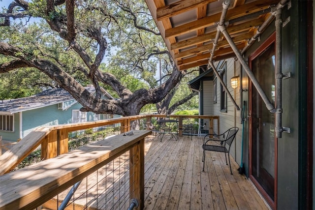 view of wooden deck