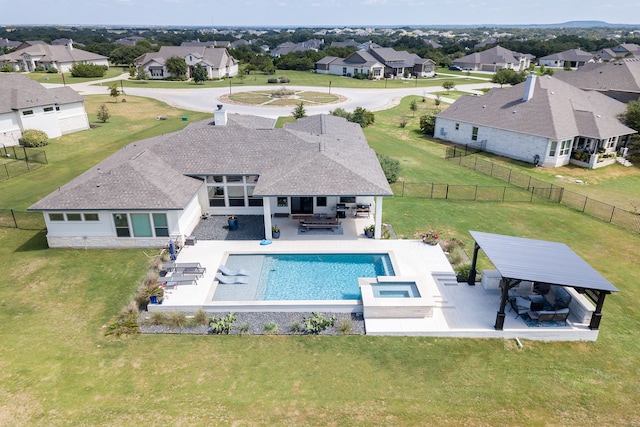 birds eye view of property