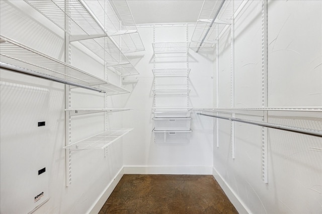 view of walk in closet