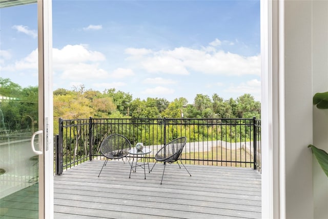 view of wooden deck