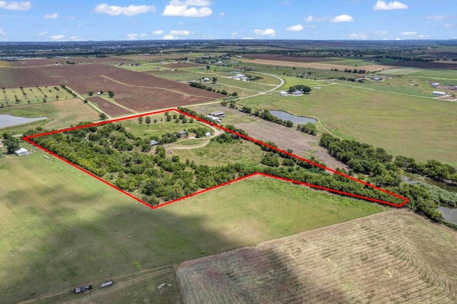 bird's eye view featuring a rural view