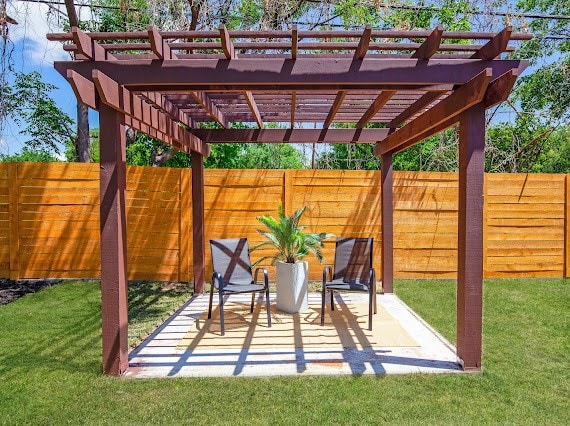 view of patio with a pergola